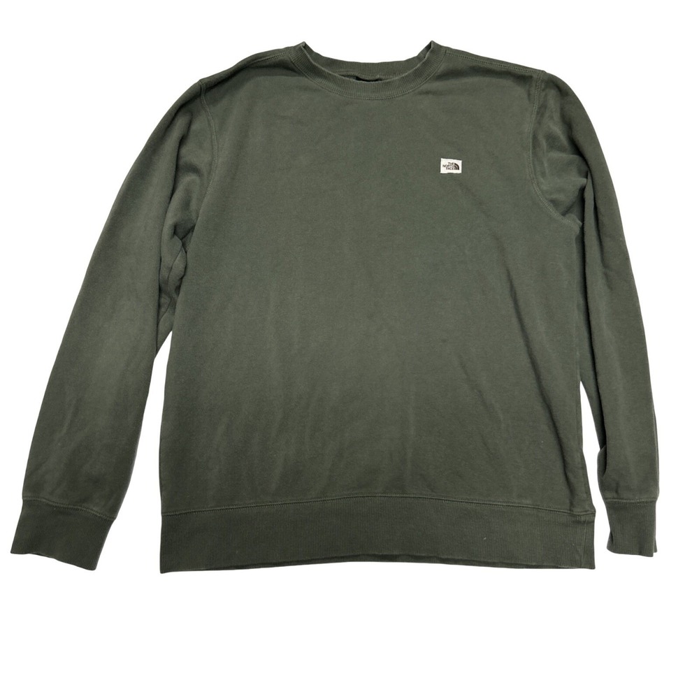 The North Face Men's XL Sweater Forest Green Heritage Patch Crewneck Gorpcore
